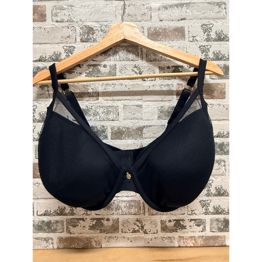 ThirdLove 24/7 Classic Uplift Plunge Bra Women 36G Black Mesh Underwire